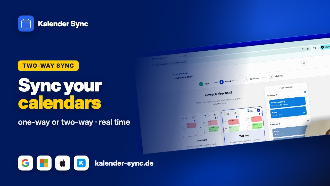 Sync Your Calendars: Outlook, Google & iCloud (One-Way or Two-Way)